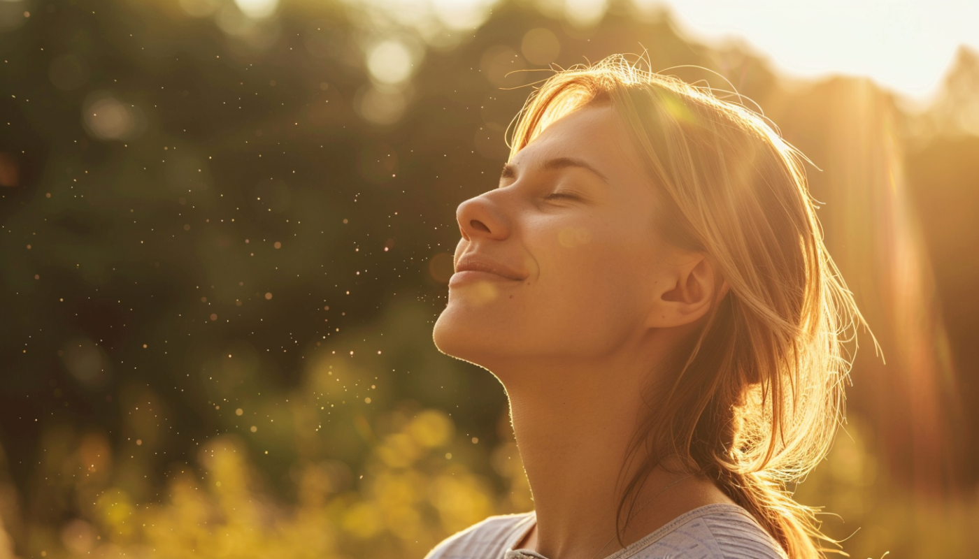 Woman getting some fresh air