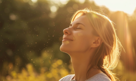 Woman getting some fresh air